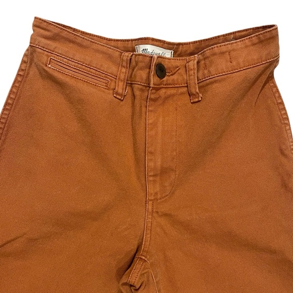 Madewell Emmet slim wide leg crop rust 25 boho - Picture 4 of 10